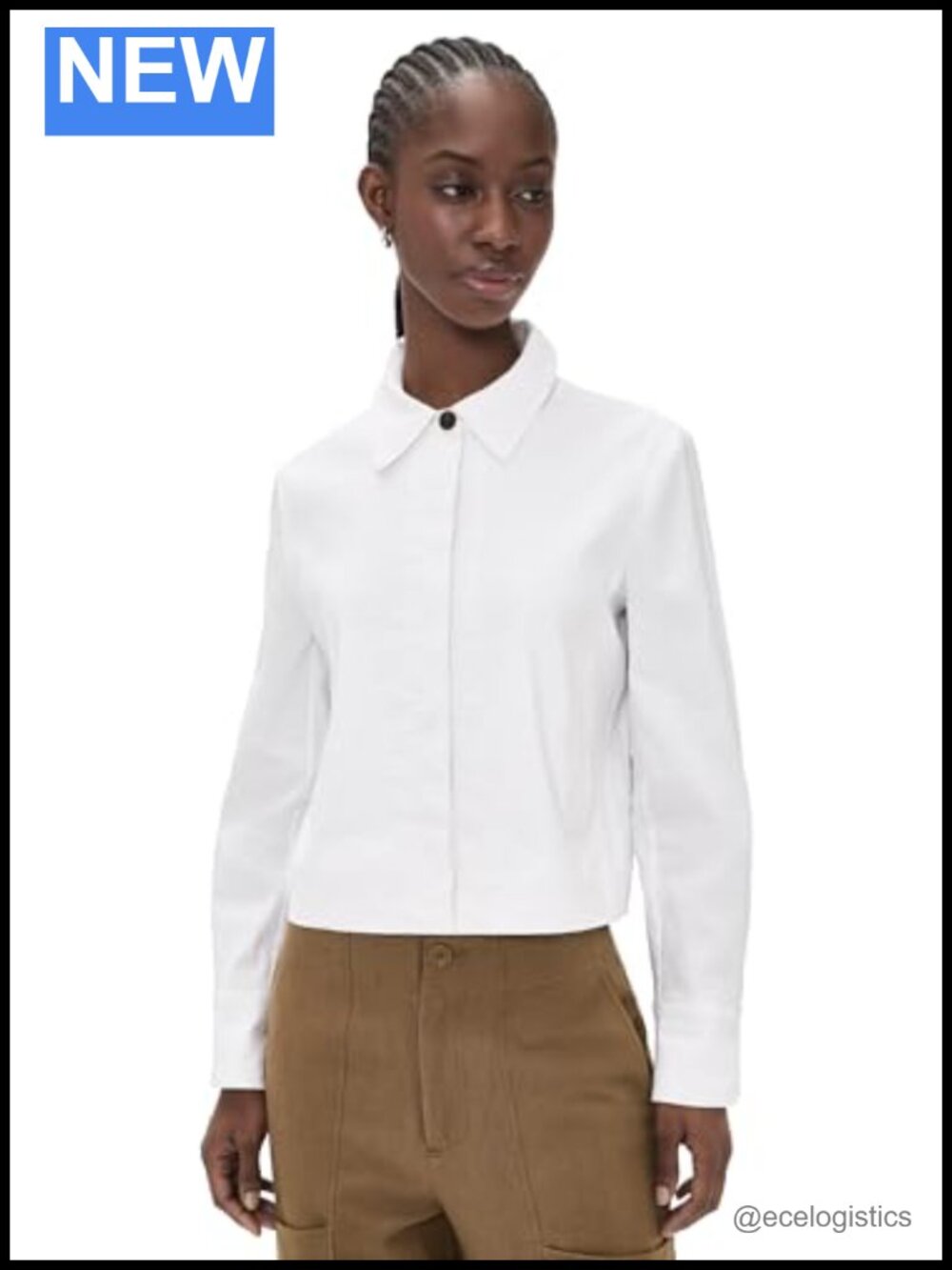 Linen Blend Cropped Blazer Jacket
